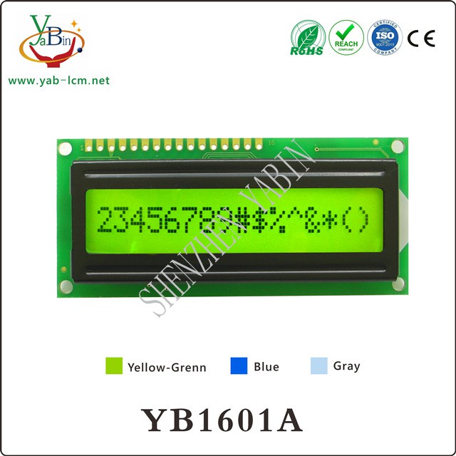 16X1 character  lcd module YB1601A