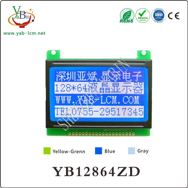 128x64 Graphic Dot Matrix LCD YB12864ZD