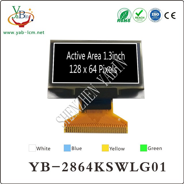 1.3 inch 128X64 oled screen YB-2864KSWLG01