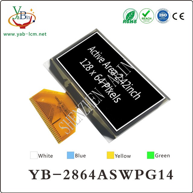 2.42 inch 128x64 Welding type OLED screen：YB-2864ASWPG14