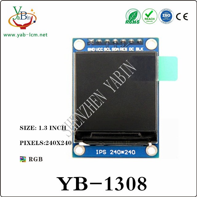 1.3 inch 240x240 IPS TFT module:YB-1308