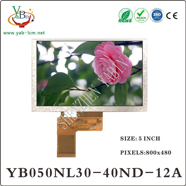 5 inch 800X480 TFT screen :YB050NL30-40ND-12A