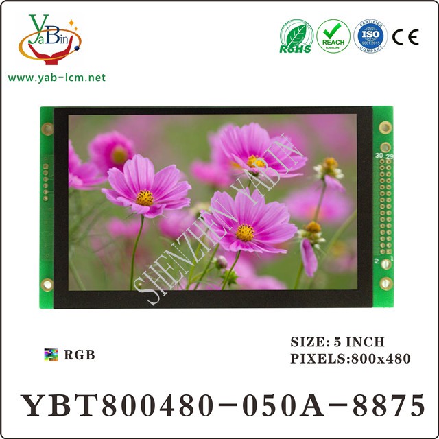5 inch 800X480 TFT module with RA8875 controller ：YBT800480-050A-8875