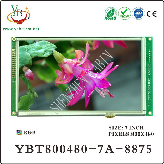 7 inch 800X480 TFT module with RA8875 controller ：YBT800480-7A-8875